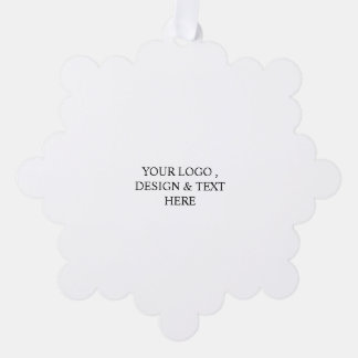 Wit Gepersonaliseerd – Uw Logo & Tekst Hier Ornament Kaart