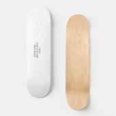 Wit Gepersonaliseerd – Uw Logo & Tekst Hier Persoonlijk Skateboard (Voorkant)