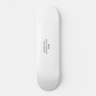 Wit Gepersonaliseerd – Uw Logo & Tekst Hier Persoonlijk Skateboard