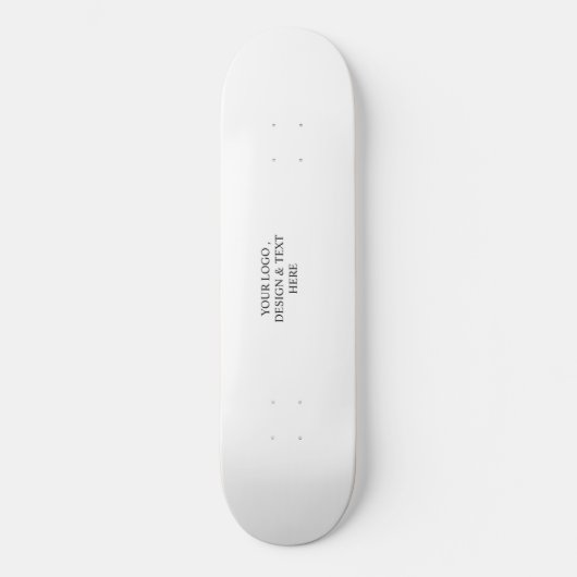 Wit Gepersonaliseerd – Uw Logo & Tekst Hier Persoonlijk Skateboard (Voorkant)