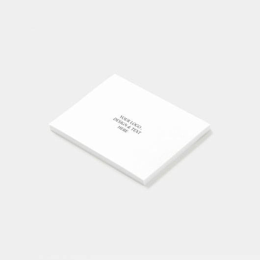 Wit Gepersonaliseerd – Uw Logo & Tekst Hier Post-it® Notes (Schuin)