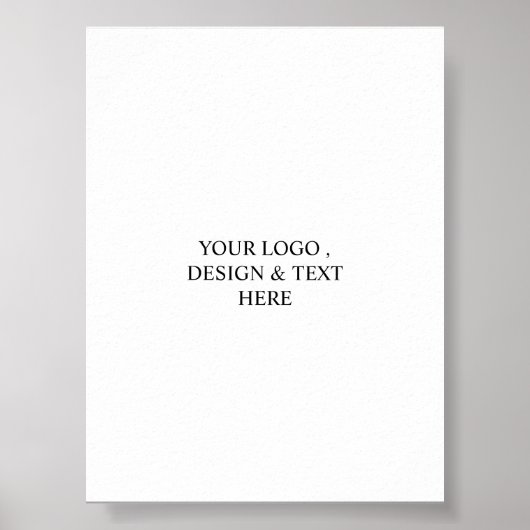 Wit Gepersonaliseerd – Uw Logo & Tekst Hier  Poster (Voorkant)