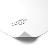 Wit Gepersonaliseerd – Uw Logo & Tekst Hier  Poster (Hoek)