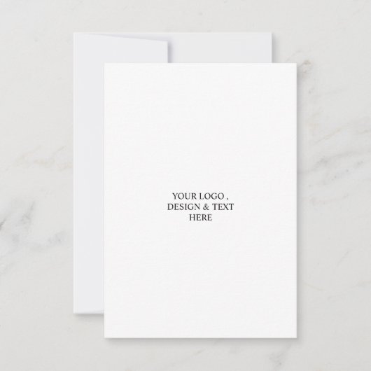 Wit Gepersonaliseerd – Uw Logo & Tekst Hier RSVP Kaartje (Voorkant)