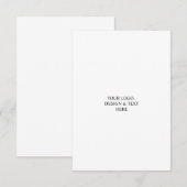 Wit Gepersonaliseerd – Uw Logo & Tekst Hier RSVP Kaartje (Voorkant / Achterkant)