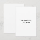 Wit Gepersonaliseerd – Uw Logo & Tekst Hier Save The Date (Voorkant / Achterkant)