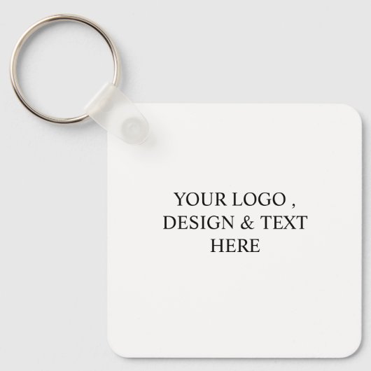 Wit Gepersonaliseerd – Uw Logo & Tekst Hier Sleutelhanger (Voorkant)