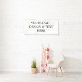 Wit Gepersonaliseerd – Uw Logo & Tekst Hier Spandoek (Insitu)