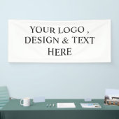 Wit Gepersonaliseerd – Uw Logo & Tekst Hier Spandoek (Beurs)