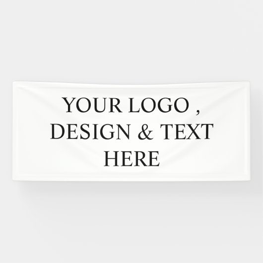 Wit Gepersonaliseerd – Uw Logo & Tekst Hier Spandoek (Horizontaal)