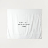 Wit Gepersonaliseerd – Uw Logo & Tekst Hier Wandkleed (Voorkant (horizontaal))
