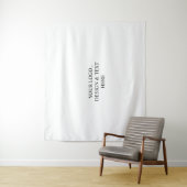 Wit Gepersonaliseerd – Uw Logo & Tekst Hier Wandkleed (In situ)