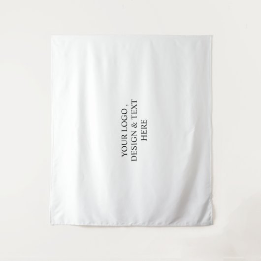 Wit Gepersonaliseerd – Uw Logo & Tekst Hier Wandkleed (Voorkant)
