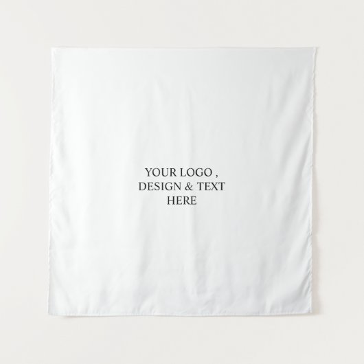 Wit Gepersonaliseerd – Uw Logo & Tekst Hier Wandkleed (Voorkant)