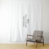 Wit Gepersonaliseerd – Uw Logo & Tekst Hier Wandkleed (In situ)