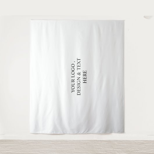 Wit Gepersonaliseerd – Uw Logo & Tekst Hier Wandkleed (Voorkant)