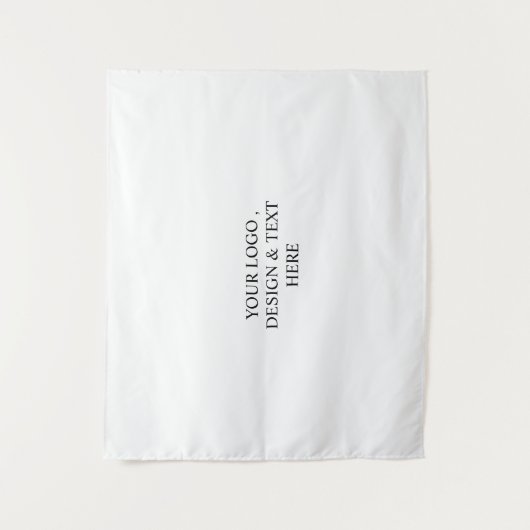 Wit Gepersonaliseerd – Uw Logo & Tekst Hier Wandkleed (Voorkant)