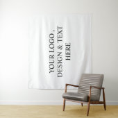 Wit Gepersonaliseerd – Uw Logo & Tekst Hier Wandkleed (In situ)