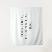 Wit Gepersonaliseerd – Uw Logo & Tekst Hier Wandkleed (Voorkant)