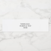 Wit Gepersonaliseerd – Uw Logo & Tekst Hier Waterfles Etiket (Enkel label)