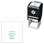 Wit Gepersonaliseerd – Uw Logo & Tekst Hier Zelfinktende Stempel (In situ)