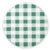 Wit geruite patroon Aangepaste keramische knop (Voorkant)