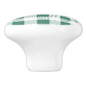Wit geruite patroon Aangepaste keramische knop (Zijkant)