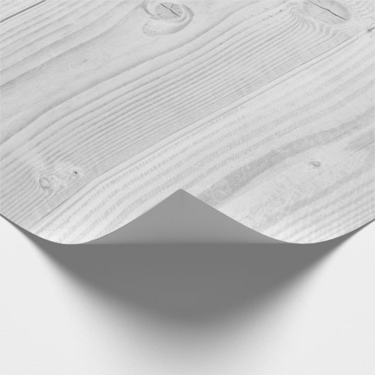 Wit geschilderd hout, heldere textuur cadeaupapier (Hoek)