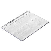 Wit geschilderd hout, heldere textuur notitieboek (Linkerzijde)