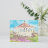 Wit geschilderd prieel in Cape Cod Briefkaart (Staand voorkant)