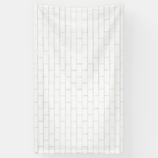 Wit geschilderde bakstenen achtergrond of achtergr spandoek (Verticaal)