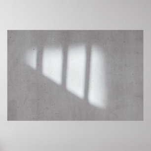 Wit geschilderde wand poster
