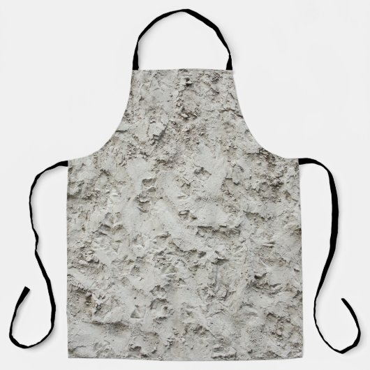 Wit geschilderde wand schort (Voorkant)