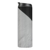 WIT-GESCHREVEN WAL MET ZWARTE TEXTIEL THERMOSBEKER (Geroteerd rechts)