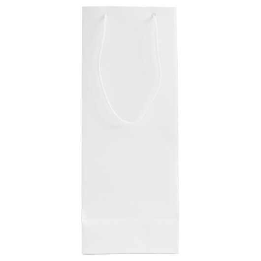 Wit gestileerd script bruiloft bruidsmeisje wijn cadeautas (Achterkant)