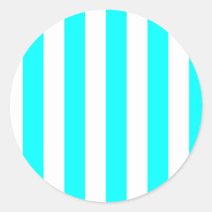 Wit gestreepte sticker