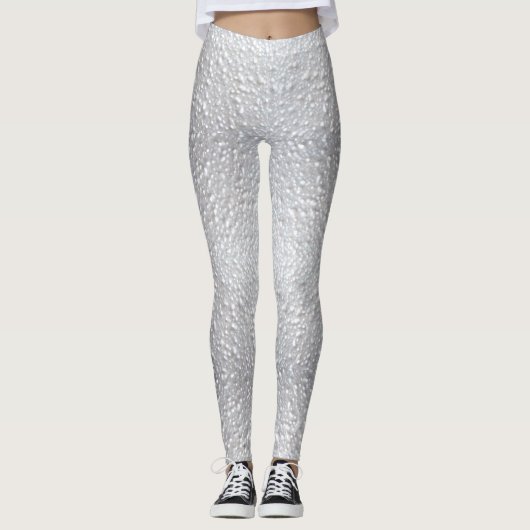Wit gestructureerd uiterlijk leggings (Voorkant)
