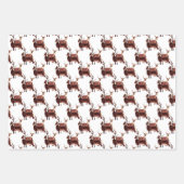 WIT-GETAILLEERD DEER Wrapping Paper Flat (Voorkant 2)