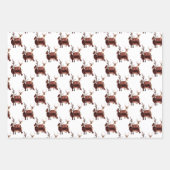 WIT-GETAILLEERD DEER Wrapping Paper Flat (Voorkant)