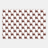 WIT-GETAILLEERD DEER Wrapping Paper Flat (Voorkant 3)