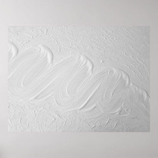 Wit getextureerd acrylschilderij poster (Voorkant)