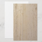 Wit getextureerd houten korrel briefpapier (Voorkant / Achterkant)