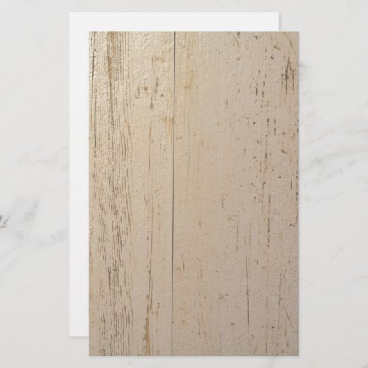 Wit getextureerd houten korrel briefpapier (Voorkant / Achterkant)
