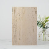 Wit getextureerd houten korrel briefpapier (Staand voorkant)