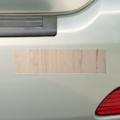 Wit getextureerd houten korrel bumpersticker (Op auto)