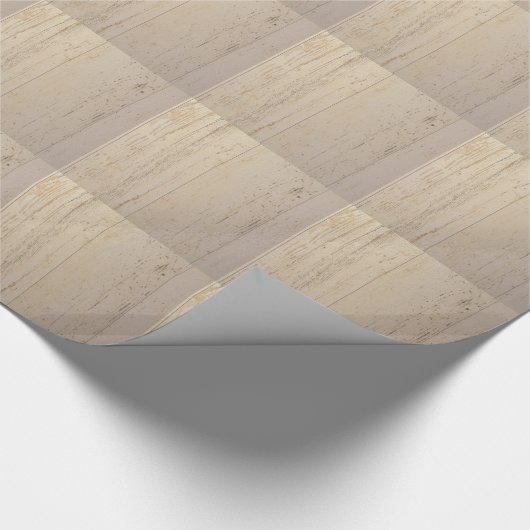 Wit getextureerd houten korrel cadeaupapier (Hoek)