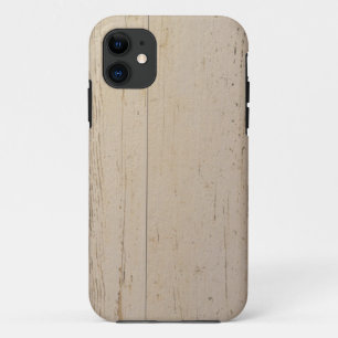 Wit getextureerd houten korrel iPhone 11 hoesje