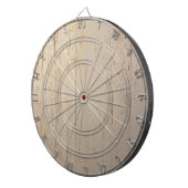 Wit getextureerd houten korrel dartbord (Voorkant Rechts)
