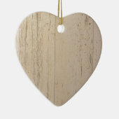 Wit getextureerd houten korrel keramisch ornament (Rechts)