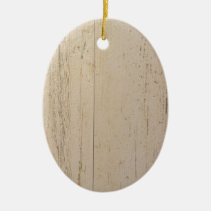 Wit getextureerd houten korrel keramisch ornament